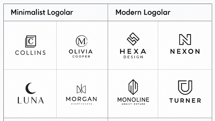 minimalist ve şık logolar tasarlarım