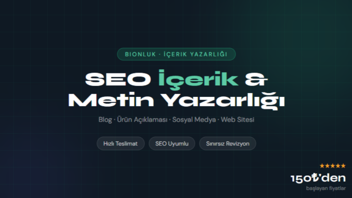 SEO uyumlu blog ve ürün içerikleri yazarım