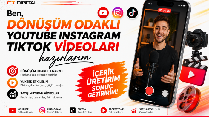 dönüşüm odaklı youtube instagram tiktok videoları hazırlarım