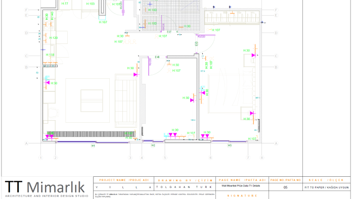 autocad ile kapsamlı projeler yaparım