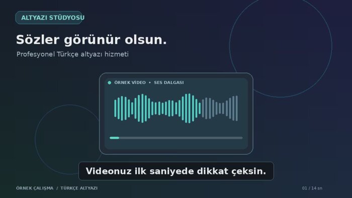 videolarınıza profesyonel Türkçe altyazı eklerim