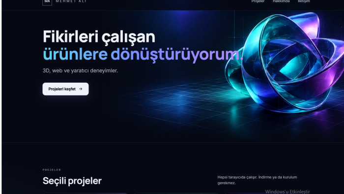 işletmeniz için tek sayfalık modern bir web sitesi yaparım