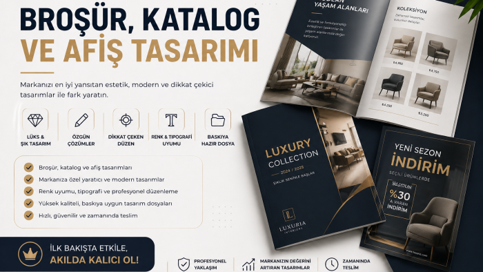 sizler için lüx broşür, katalog ve afiş tasarlarım