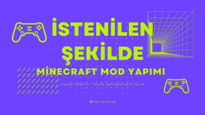 minecraftda isteğe özel mod yapabilirim