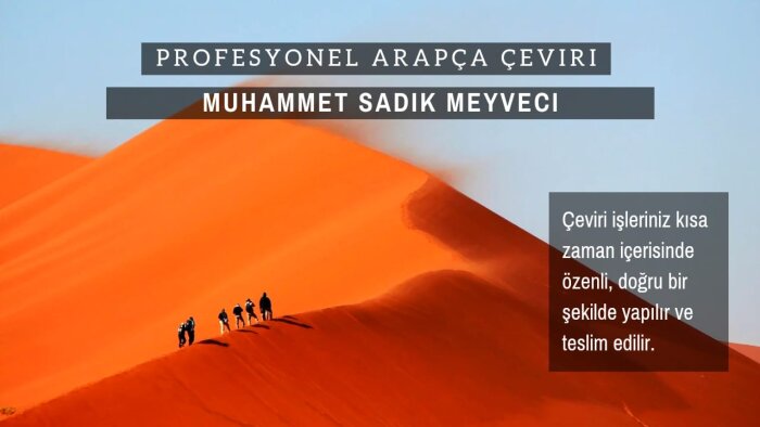 Arapça - Türkçe çeviride 4 yıl deneyimliyim