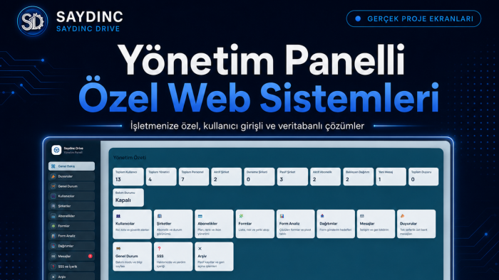 yönetim panelli modern web sitesi hazırlayabilirim