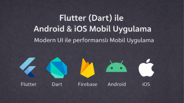 flutter ile android ve ios mobil uygulama geliştiririm