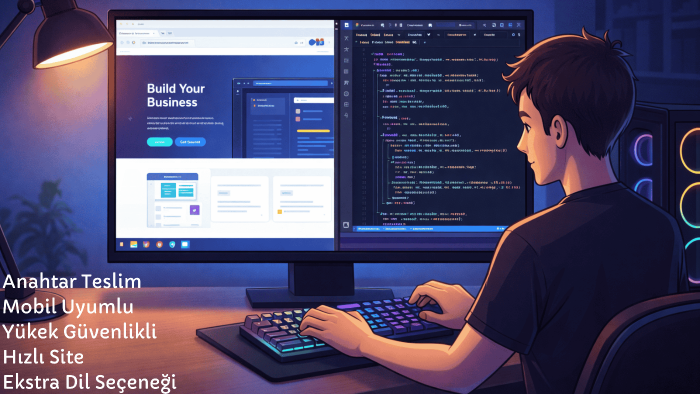 anahtar teslim modern ve hızlı web sitesi yaparım