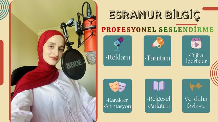  seslendirme ve dublaj hizmeti sunuyorum