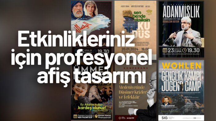 etkinlikleriniz için profesyonel afiş tasarımı yaparım