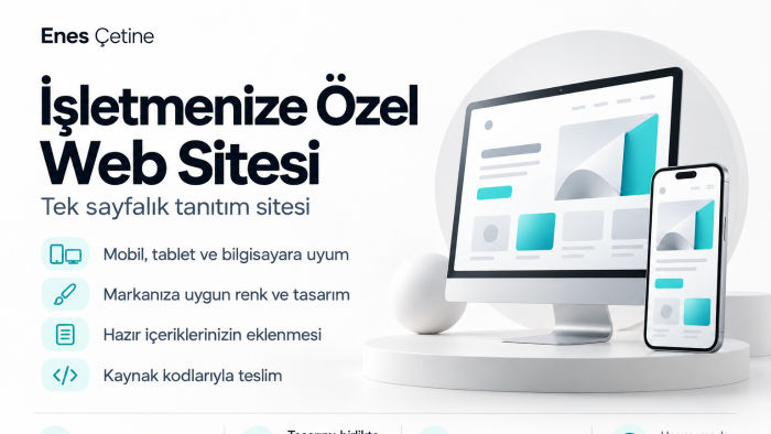modern ve mobil uyumlu tek sayfalık web siteler tasarlıyorum