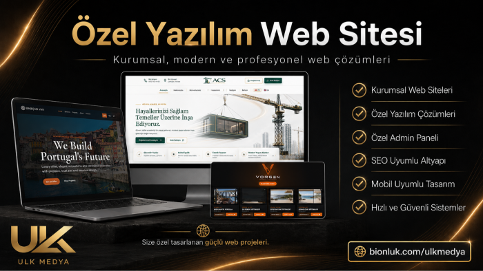 özel yazılım kurumsal web sitesi geliştiririm