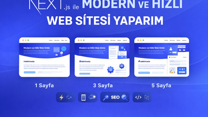 Next.js altyapılı websiteler geliştiririm