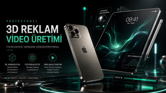 ürününüz veya uygulamanız için 3D reklam videosu hazırlarım