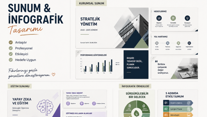 profesyonel sunum ve infografik tasarımları hazırlıyorum