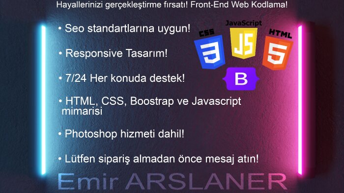 hayalinizdeki front-end responsive sitenizi geliştirebilirim