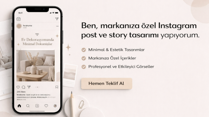 markanızı yansıtan Instagram tasarımları yapıyorum