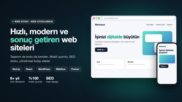 web sitenizi tasarlar ve kodlarım