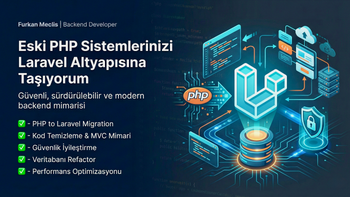 eski PHP projelerinizi modern Laravel altyapısına taşırım