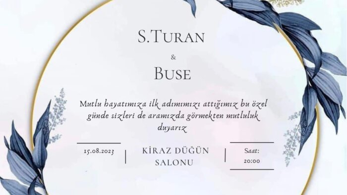 sizin için hayalinizdeki davetiyeyi yaparım