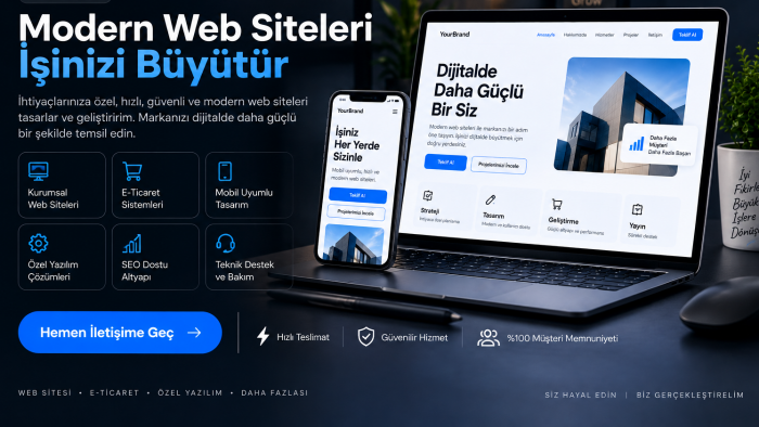 anahtar teslim web siteleri tasarlarım