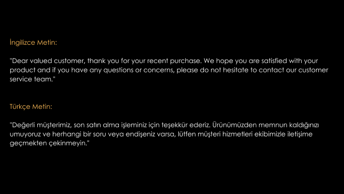 Türkçe-İngilizce ve İngilizce-Türkçe çeviri yaparım