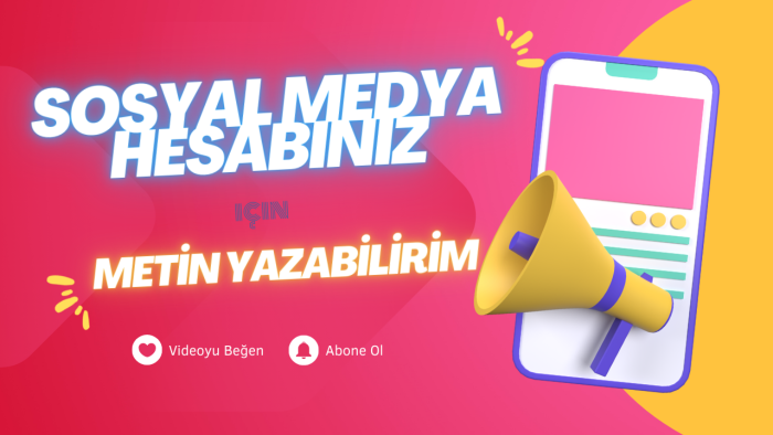 sosyal medya hesabınız için metin yazabilirim