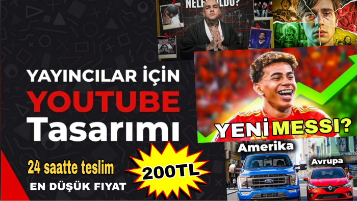 profesyonel thumbnail youtube video kapak resmi yapıyorum