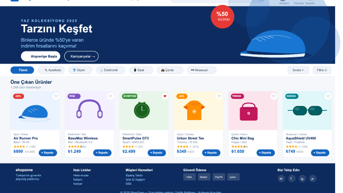 modern e-ticaret sitesi ödeme entegrasyonu dahil kuruyorum