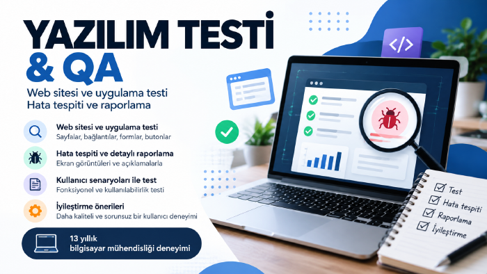 Web sitelerini test edip hataları raporlayabilirim