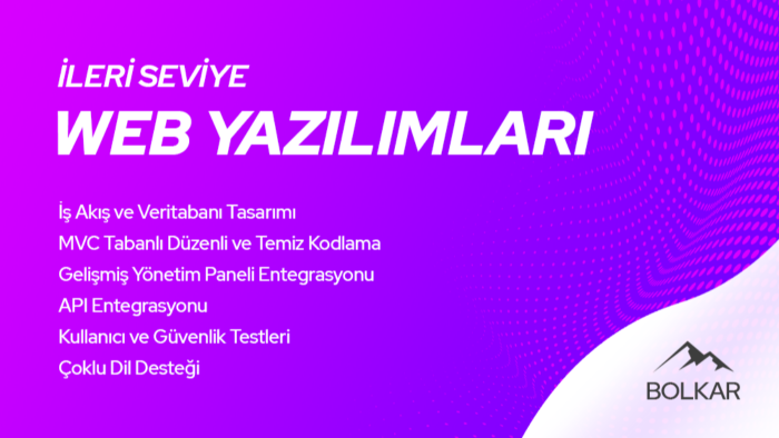 ileri seviye web yazılımları yapabilirim