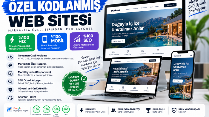 size özel kodlama ile html, css, js web sitesi yapabilirim