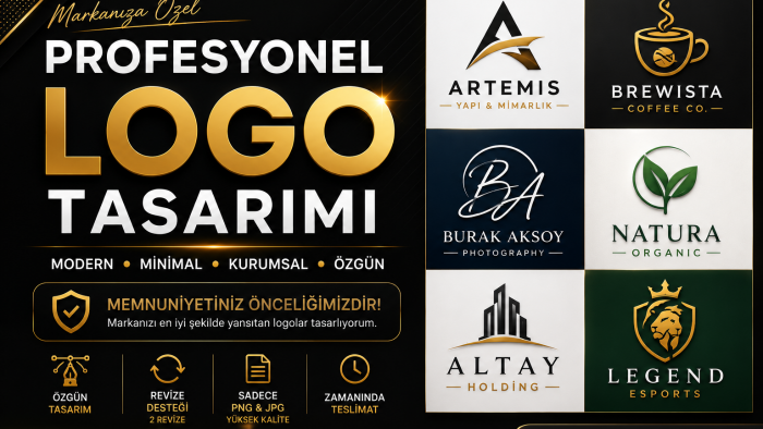 markanıza özel modern ve profesyonel logo tasarlarım