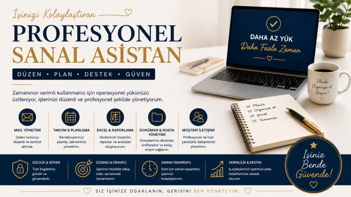 profesyonel sanal asistanlık hizmeti sunarım