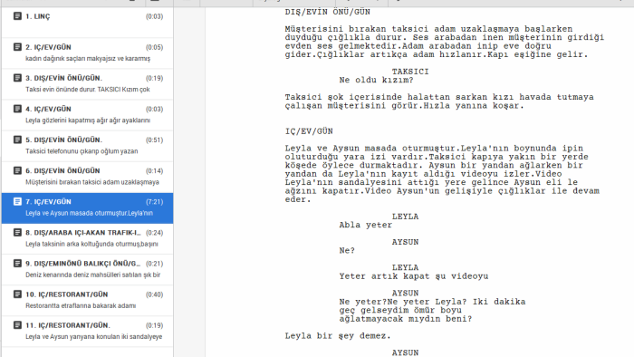 aklındaki hikayeyi kısa film formatında yazabilirim