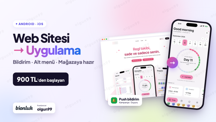 web sitenizi Android ve iOS uygulamaya çeviririm