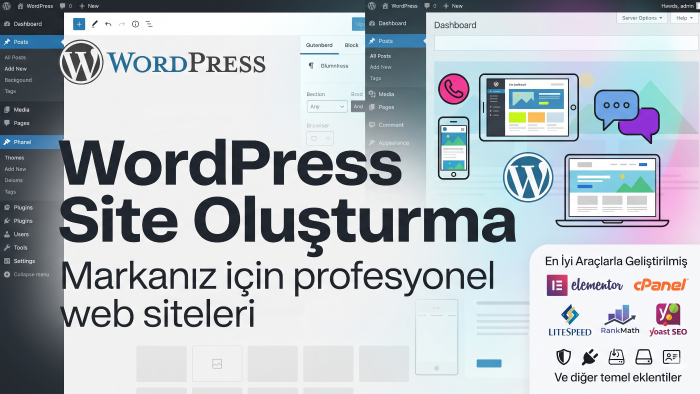 WordPress ile profesyonel web siteleri geliştirebilirim