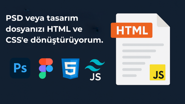 figma veya tasarım dosyalarınızı html/css'e çeviririm