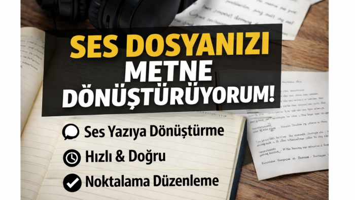 video ve ses kayıtlarınızı yazıya dökebilirim