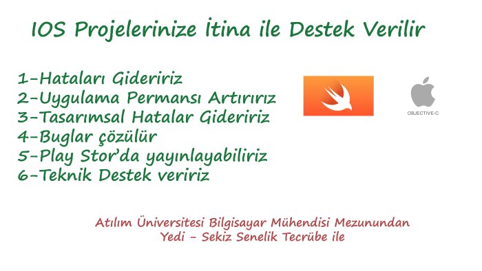 ios projenizdeki hataları çözerim