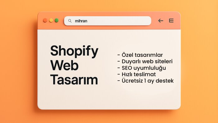 Shopify ile satış odaklı web siteleri tasarlıyorum