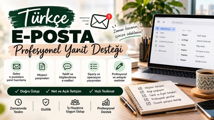 Türkçe e-postalarınızı profesyonelce yanıtlarım
