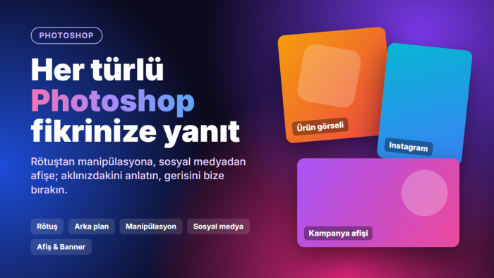 her türlü photoshop işinizi profesyonelce yaparım
