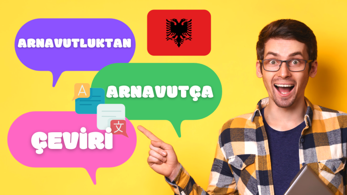 ana dilde Arnavutça çeviri yapabilirim