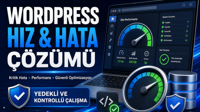 WordPress hata ve hız sorunlarını çözerim