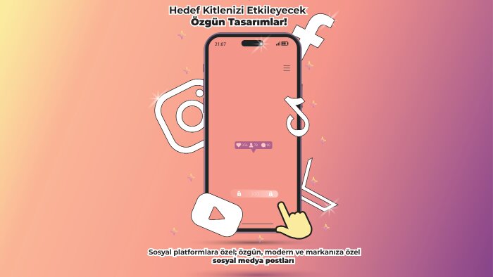 markanız için etkileyici sosyal medya tasarımları hazırlarım