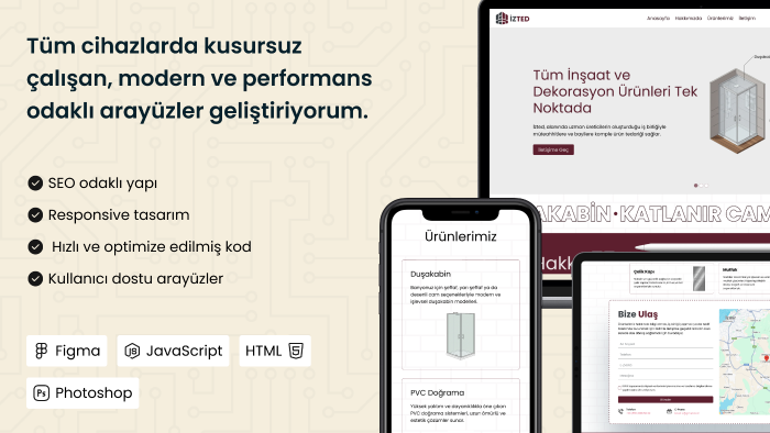 web projeni projesyonel şekilde geliştiririm