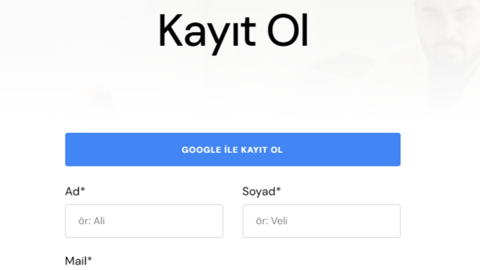 sitenize google ile giriş yap ve kayıt ol butonu yapabilirim