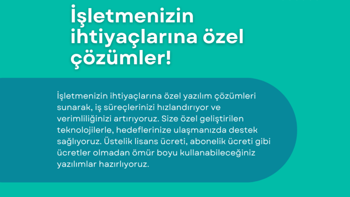 işletmenize özel program geliştirebilirim