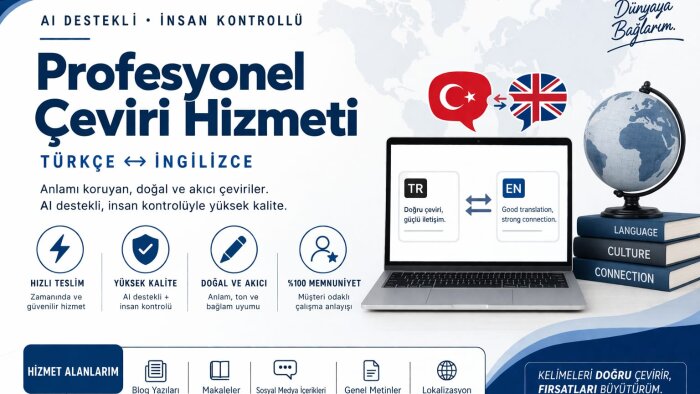 yapay zeka destekli hızlı ve doğru çeviri yaparım